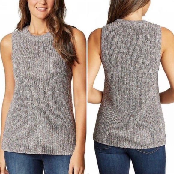 Ella Moss Marge Cotton Blend Knit Sleeveless Top M - Picture 1 of 6